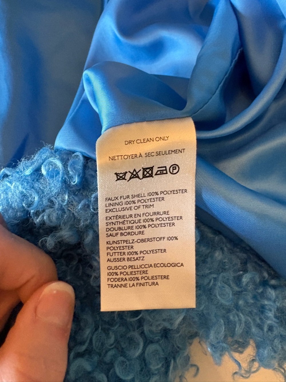 Free People cool and cozy teddy coat blue XS - Picture 5 of 11